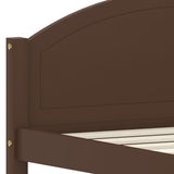 Bed Frame without Mattress Dark Brown Solid Pine Wood 120x200cm 322043
