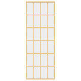 Sliding Door Gold 76x205 cm Clear ESG Glass and Aluminium 155172
