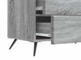 Bedside Cabinet Grey Sonoma 62 x 34.5 x 47.5 cm Engineered Wood 895471