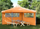Foldable Party Tent Pop-Up with 2 Sidewalls Orange 4004922