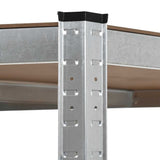 Storage Shelf Silver 75x75x180 cm Steel and MDF 144265