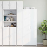 Slim Storage Cabinet White 30x42.5x225 cm Engineered Wood 3281259