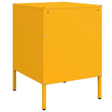 ZNTS Bedside Cabinet Mustard Yellow 36x39x50.5 cm Steel 843060