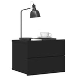 Bedside Cabinets 2 pcs Black 40x30x30 cm Engineered Wood 801056