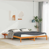 Bed Frame with Side Tables Wax Brown 180 x 220 cm 873255