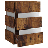 LED Bedside Cabinet Smoked Oak 45x35x67 cm Engineered Wood 326848