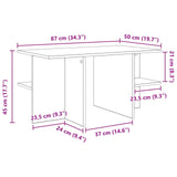 Coffee Table Old Wood 87 x 50 x 45 cm Engineered Wood 8001061