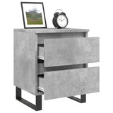Bedside Cabinets 2 pcs Concrete Grey 40x35x50 cm Engineered Wood 826901