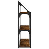 3-Tier Wall Shelf Smoked Oak 80x21x78.5 cm Engineered Wood 835456