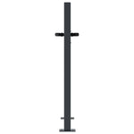 Garden Gate Anthracite 105x105 cm Steel Bamboo Design 153179