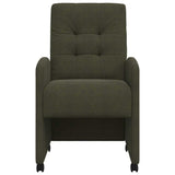 Dining Chairs with Wheels 2 pcs Army green 57 x 67 x 98 cm 42017899