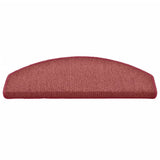 Stair mats 15 pcs 65 x 24 x 4 cm Non-Slip Bordeaux Red 322373
