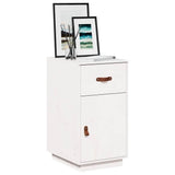 Desk Cabinet White 40x50x75 cm Solid Wood Pine 820098