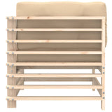 Corner Sofas with Cushions 2 pcs Solid Wood Pine 825681