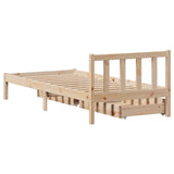 Bed Frame without Mattress 90x190 cm Single Solid Wood Pine 3301461