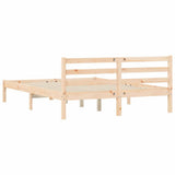 Bed Frame Natural 208.5 x 157.5 x 69.5 cm Solid Pine Wood 900320