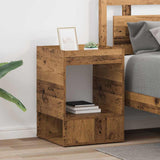 End Table 2 pcs Old Wood 40 x 40 x 56 cm Engineered Wood 890957