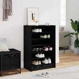 Shoe Cabinet Black Oak 60 x 35 x 92 cm Engineered Wood 862684