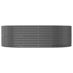 Garden Raised Bed Anthracite 212x140x68 cm Galvanised Steel 319096