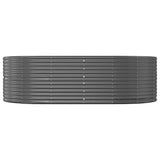 Garden Raised Bed Anthracite 212x140x68 cm Galvanised Steel 319096