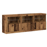 LED Sideboard Old Wood 181 x 37 x 67 cm Engineered Wood 3333111