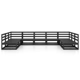 9 Piece Garden Lounge Set Solid Pinewood 3076143