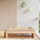 Garden Footstool Natural Solid Pine Wood Medium Modular 825751