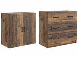 Cabinet Set 2 pcs Old Wood 66 x 34.5 x 87 cm Engineered Wood 3416968