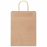 Paper Bags 250 pcs with Handles Brown 26x12x35 cm 4101590