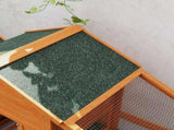Wooden Chicken Coop with Run, Nesting Box, Slide-out Tray, Ramp, Perches, Asphalt Roof, 179 x 67 x T3398P425404