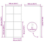 Walk-in Shower Wall with Clear ESG Glass 100x195 cm Black 151035
