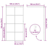 Walk-in Shower Wall with Clear ESG Glass 100x195 cm Black 151035