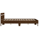 Bed Frame without Mattress Brown Oak 150x200 cm King Size 3207419