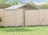 Outdoor Dog Kennel with Roof Silver 10x2x2.5 m Galvanised Steel 3190468