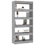 Book Cabinet/Room Divider Grey Sonoma 80x30x166 cm Engineered Wood 813624