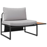 Garden Dining Set 3 pcs Light grey Steel 3335892