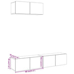 ZNTS 3 Piece TV Cabinet Set Wall-mounted Artisan Oak Engineered Wood 3329004