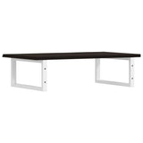 Basin Shelf Wall Mounted Steel and Solid Wood Oak 3302620