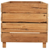 Raised Bed 150x40x38 cm Recycled Teak Wood and Steel 47423