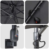 Garden Parasol Anthracite 248.5 x 247.5 x 160 cm 42003253