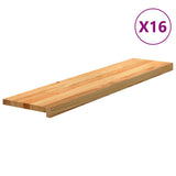 Stair Treads 16 pcs Light Brown 110x25x2 cm Solid Wood Oak 3282993