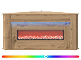 Fireplace with LED Strip Artisan Oak 95 x 42.5 x 60 cm 8020887