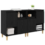 Sideboards 2 pcs Black Oak 60 x 35 x 70 cm Engineered Wood 3415589