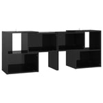 TV Cabinet High Gloss Black 104x30x52 cm Engineered Wood 808357