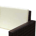 2 Piece Garden Lounge Set with Cushions Poly Rattan Brown 42833