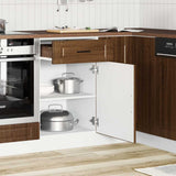 Kitchen Base Cabinet "Porto" Brown Oak Engineered Wood 853964