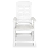 Garden Chair Set of 6 White Plastic Standard Foldable 275068