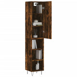 Highboard Smoked Oak 34.5x34x180 cm Engineered Wood 3199014
