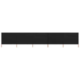 5-panel Wind Screen Fabric 600x80 cm Black 47158