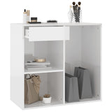 Cosmetic Cabinet High Gloss White 80x40x75 cm Engineered Wood 808843